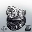Northern Viking Jewelry Vegvisir sormus NVJ-H-SO005 - Hopeasormukset - NVJ-H-SO005-205 - 1