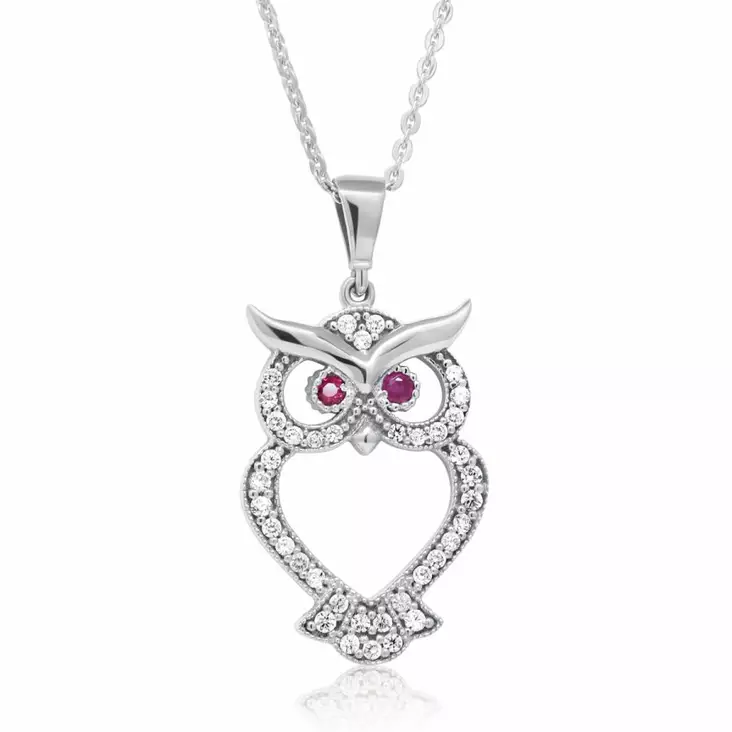 Beat of Love Pöllö Riipus BOL-N1261Zpu/40-45cm - Hopeakorut - BOL-N1261Zpu-40-45 - 1