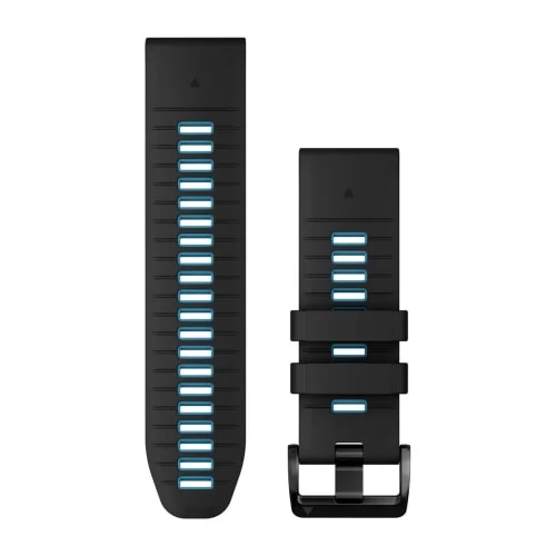 Garmin QuickFit 26mm silikoniranneke musta/pilvensininen 010-13281-05 - Garmin rannekkeet - 010-13281-05 - 1