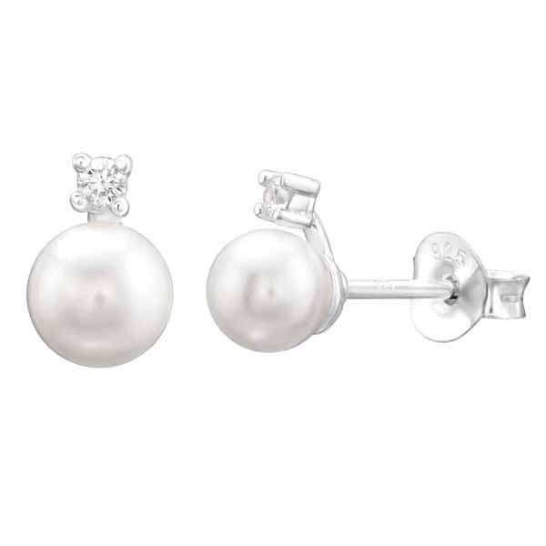 Helmikorvakorut kirkkaat zirkonit - Hopeakorut - HME275 - 1