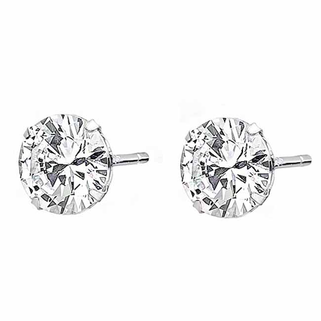 Hopeakorvakorut zirkonianappi 7 mm - Hopeakorut - HME365 - 1