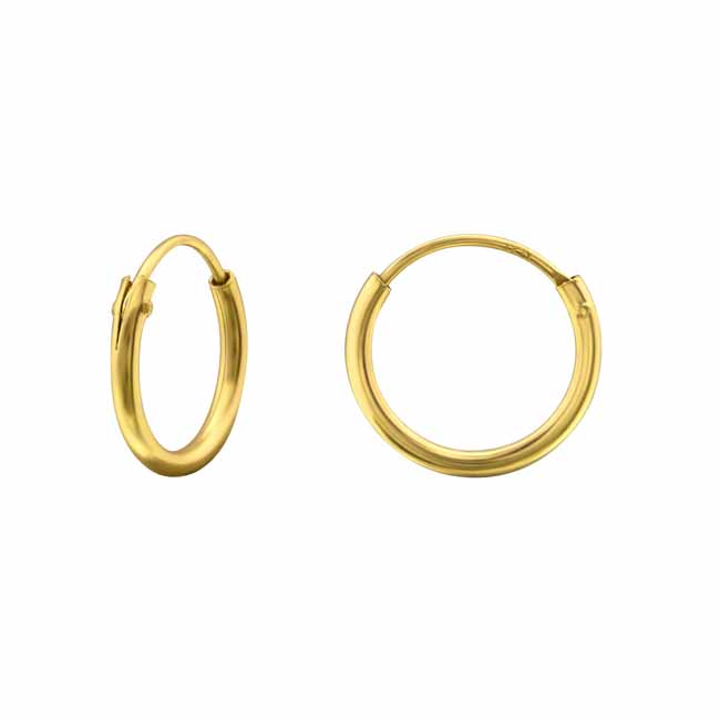 Hopearenkaat 1,2 x 12 mm kultadublee - Hopeakorut - HME115 - 1