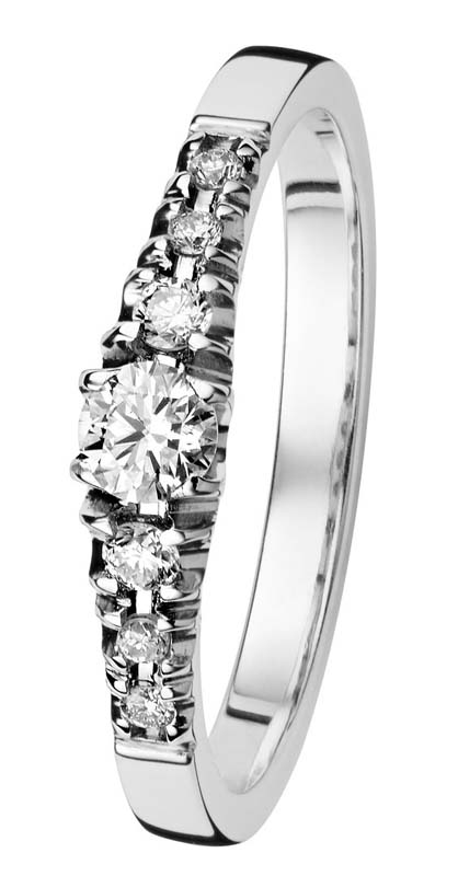 Kohinoor Cristal timanttisormus 033-244V-24 - Sivukivisormukset - 033-244V-24-155 - 1