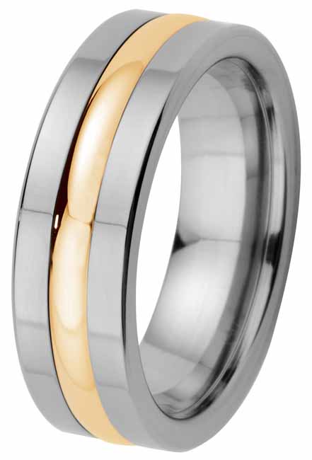 Kohinoor Duetto titaani kihlasormus 6 mm 006-062 - Titaanisormukset - 006-062-155 - 1