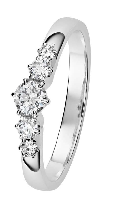 Kohinoor Leonora timanttisormus 034-248V-33 - Rivitimanttisormukset - 034-248V-33-155 - 1