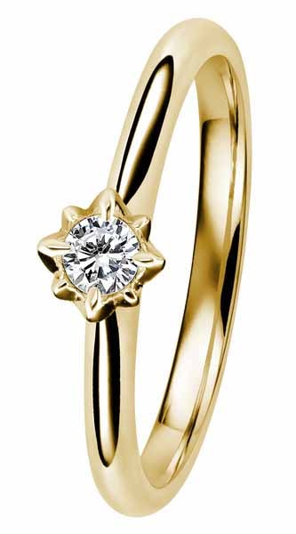 Kohinoor Rosa timanttisormus 033-260K-12 - Solitaire sormukset - 033-260K-12-165 - 1