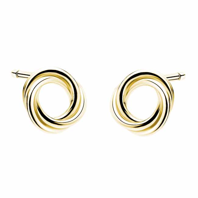 Kullatut hopeakorvakorut kierre kehä - Hopeakorut - HME325 - 1