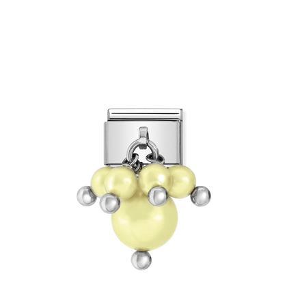Nomination Classic Crystal Pearl Pastellin keltainen - Muotikorut - 03060905 - 1