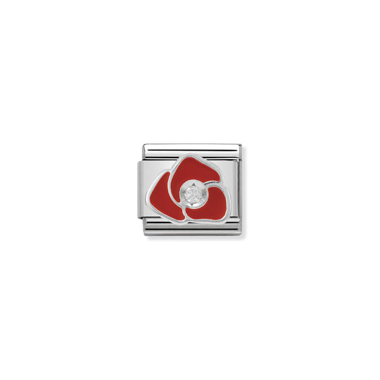 Nomination Classic Silvershine Punainen ruusu - Muotikorut - 33030505 - 1