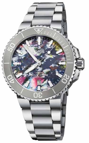 Oris Aquis Date Upcycle 01 733 7766 4150-Set - Oris miesten rannekellot - 7612611034065 - 1