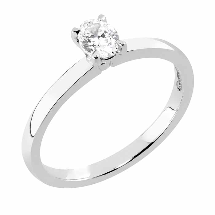 Sandberg Kastepisara timanttisormus V-442w 0,30 ct - Solitaire sormukset - V-442w-165 - 1