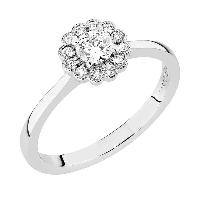 Sandberg M-882w Kukkaniitty 0,34 ct - Halosormukset - M-882w-165 - 1