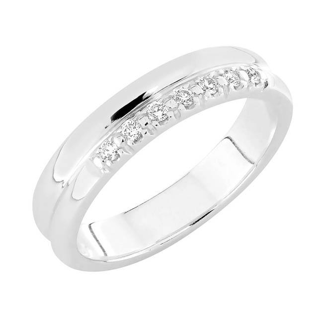 Sandberg Merivirta Timanttisormus T-52w 0,08 ct - Rivitimanttisormukset - T-52w-155 - 1