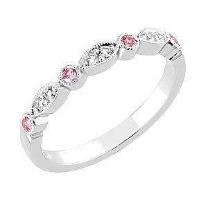 Sandberg Suvituuli M-114w-pink 0,07 ct - Sivukivisormukset - M-114w-PS-165 - 1