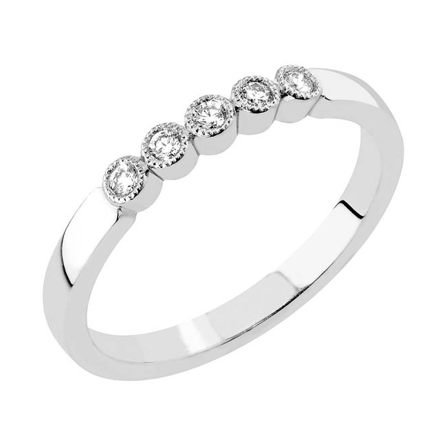 Sandberg Suvituuli Timanttisormus M-105w - Rivitimanttisormukset - M-105w-155 - 1