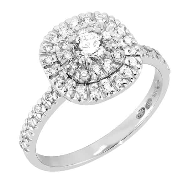 Sandberg Toivomuslähde I timanttisormus 0,62 ct V-910w - Halosormukset - V-910w-062-175 - 1