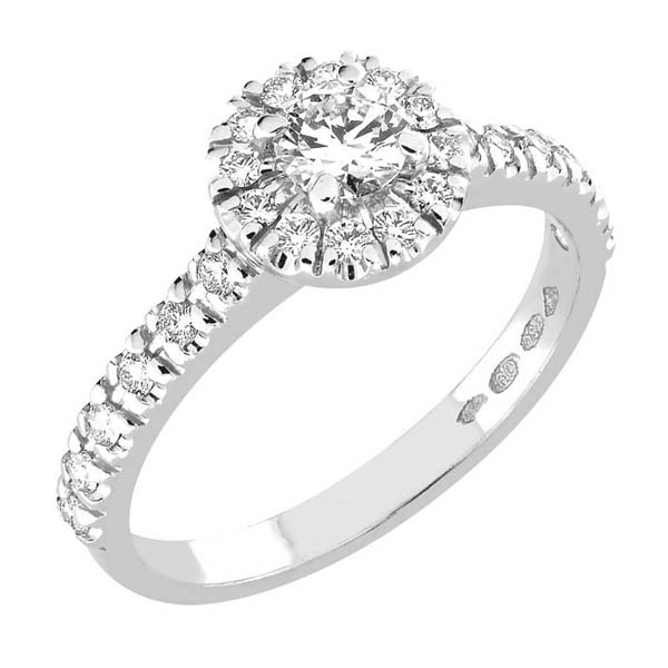 Sandberg Toivomuslähde V-715w 0,41ct - Halosormukset - V-715w-155 - 1