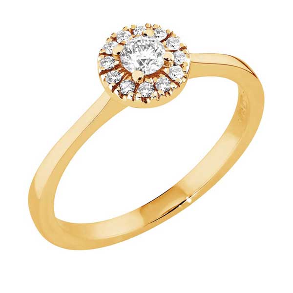 Sandberg Toivomuslähde timanttisormus V-687K - Halosormukset - V-687k-165 - 1