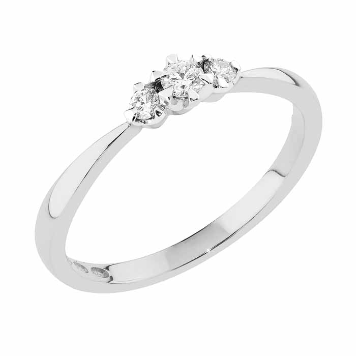 Sandberg V-409w Aurinkotuuli 0,14ct 18K - Sivukivisormukset - V-409w-175 - 1