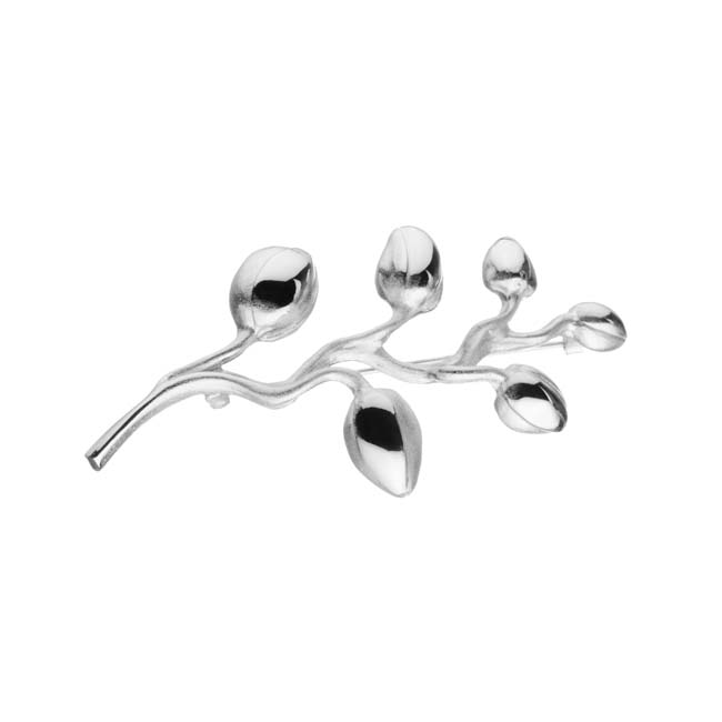 Tammi Jewellery Orkidea rintaneula Nuppu - Hopeakorut - S6095 - 1