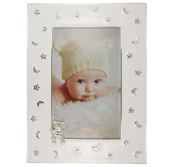 Valokuvakehys nalle ja kuu 078585 - Albumit ja kastekehykset - 078585 - 1