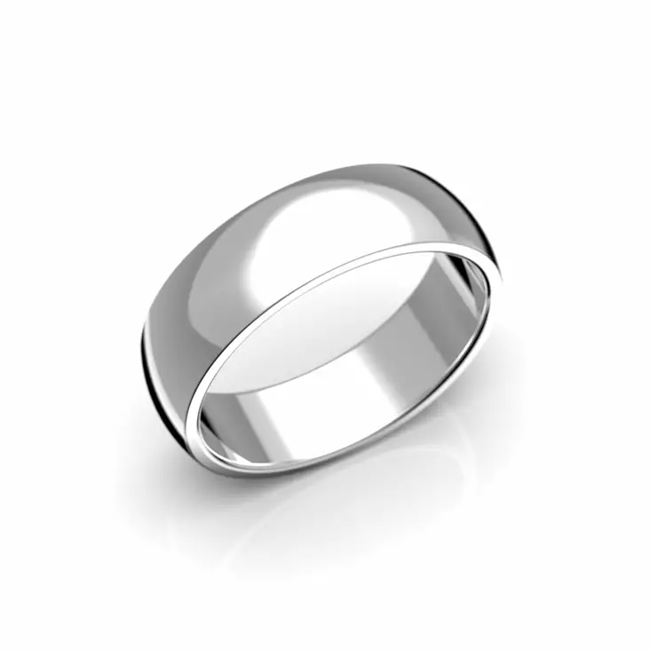 Festive Firenze Medium kihlasormus 6 mm - Valkokultasormukset - 9-TFL60-16-VK-1975 - 1