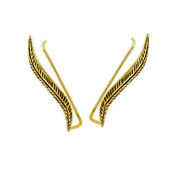 Hopeiset kullatut kiipijät sulka - Hopeakorut - HME955 - 1