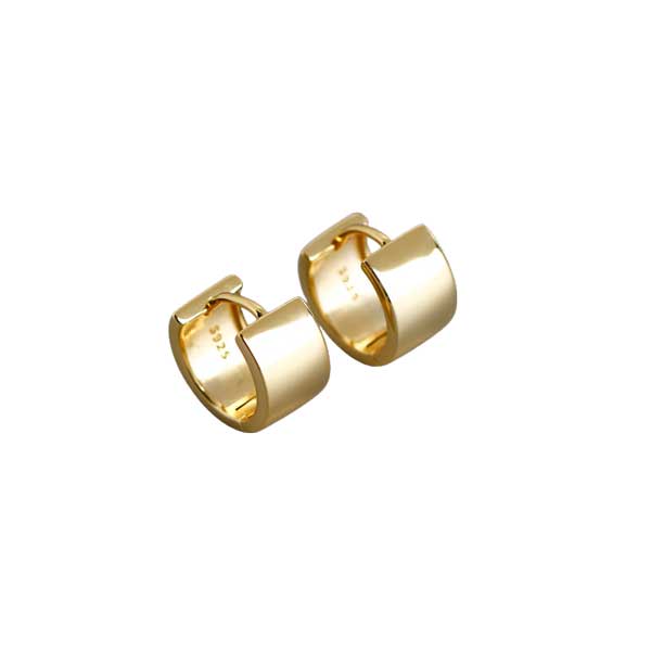 Hopeiset kullatut korvarenkaat 13,5 mm - Hopeakorut - HME975 - 1