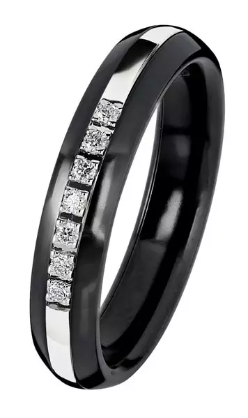 Kohinoor Black Duetto Timanttisormus 006-093V-007 - Rivitimanttisormukset - 006-093V-07-155 - 1