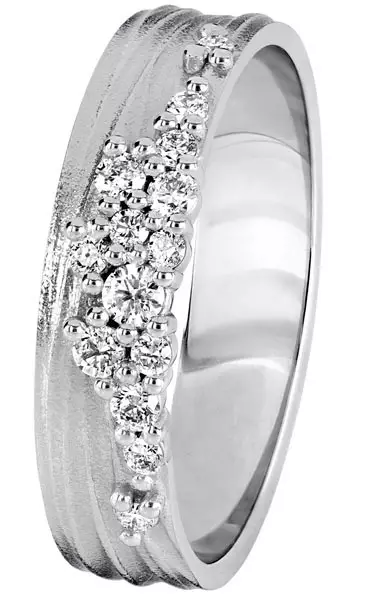 Kohinoor Flow Timanttisormus 4,5 mm 033-455V-20 - Muut timanttisormukset - 033-455V-20-155 - 1