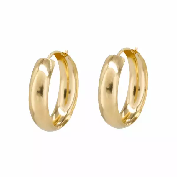 Kultaiset korvarenkaat 4 x 15 mm - Kultakorut - HMAU-035 - 1