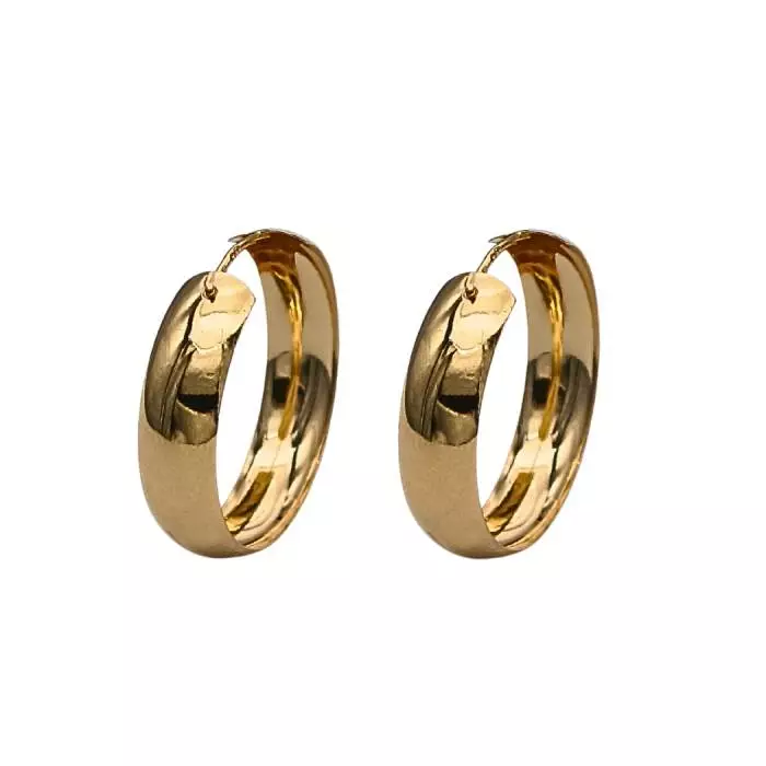 Kultakorvarenkaat 5 x 20 mm puolipyöreä - Kultakorut - HMAU-045 - 1