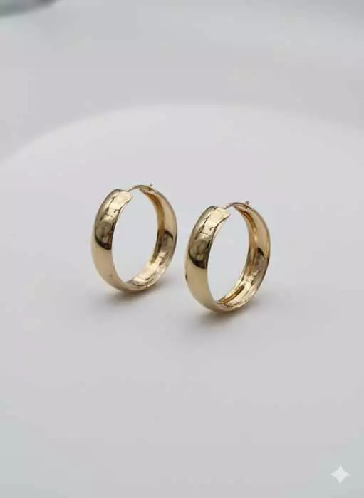 Kultakorvarenkaat 5 x 20 mm puolipyöreä - Kultakorut - HMAU-045 - 1