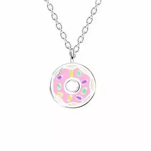Lasten hopeinen kaulakoru donitsi - Hopeakorut - HMN185 - 1