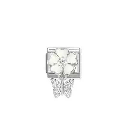 Nomination Classic White Flower Butterfly - Muotikorut - 33181405 - 1