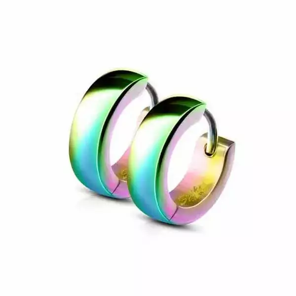 Rainbow korvarenkaat teräs 4 x 13 mm - Teräskorut - HME1165 - 1