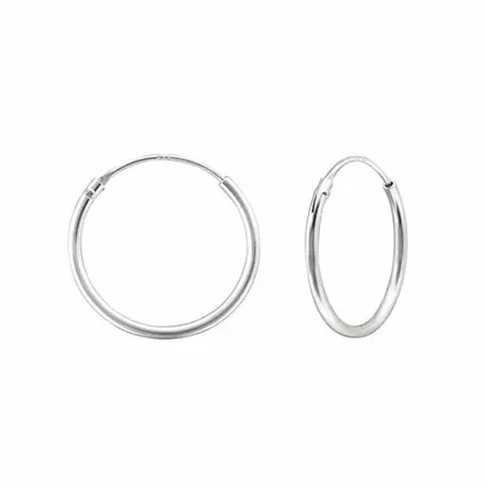 Hopeiset korvarenkaat 1,2 x 16 mm - Hopeakorut - HME646 - 1