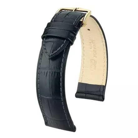 Hirsch Duke Nahkaranneke Musta XL - Kellon rannekkeet - 01028250NQ-1-16 - 1