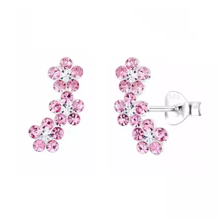 Hopeakorvakorut kolme kukkaa - Hopeakorut - HME1006 - 1