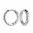 Hopeiset korvarenkaat kierrekuviolla 3 x 18 mm - Hopeakorut - HME1046 - 1