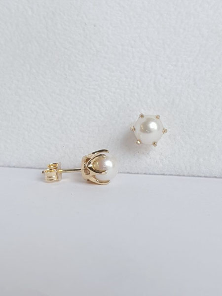 Helmikorvakorut 6 mm 1476 - Kultakorut - 1476 - 1