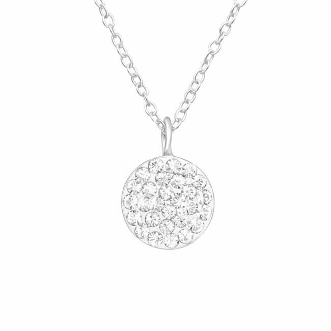 Hopeariipus pyöreä zirkonialaatta - Hopeakorut - HMN026 - 1