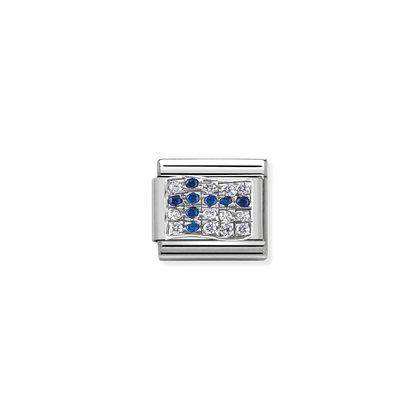 Nomination Classic Silvershine Zirkonia Suomen Lippu - Muotikorut - 33031816 - 2