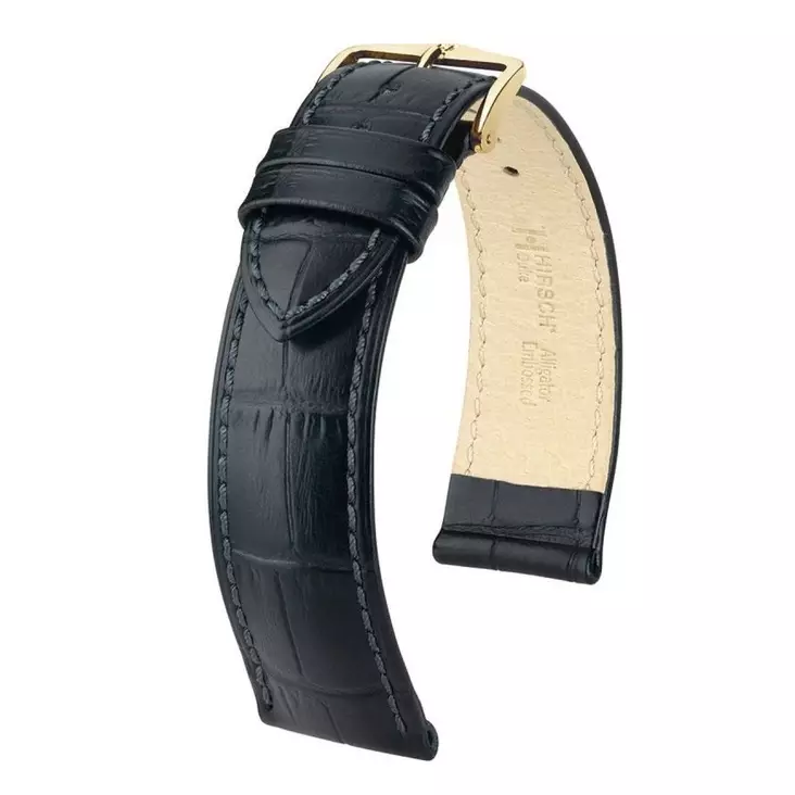 Hirsch Duke Nahkaranneke Musta XL - Kellon rannekkeet - 01028250NQ-1-16 - 1