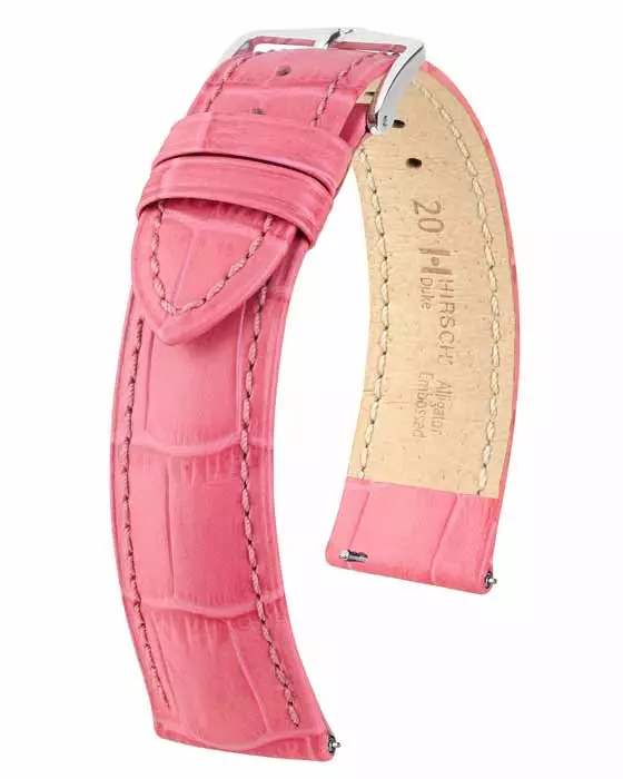 Hirsch Duke nahkaranneke vaaleanpunainen M - Kellon rannekkeet - 01028125-2-16 - 1