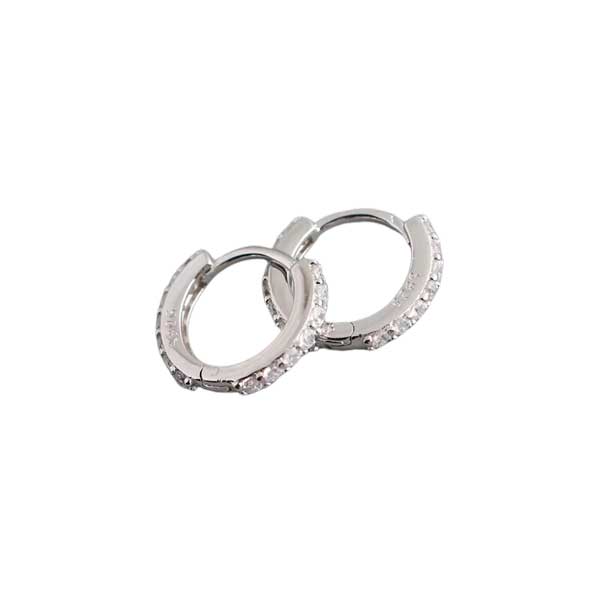 Korvarenkaat zirkoniakivillä 13 mm - Hopeakorut - HME996 - 1