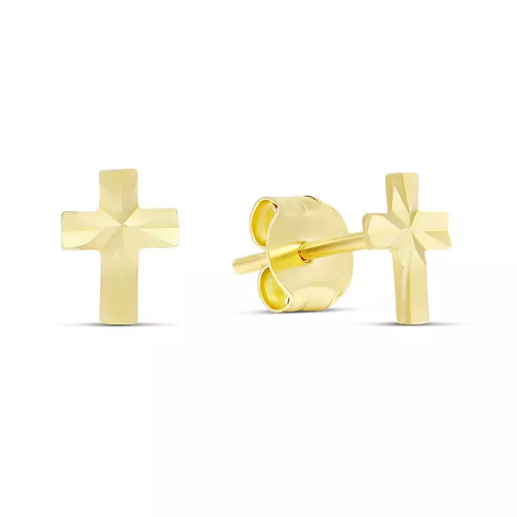 Kultaiset ristikorvakorut K-E5216 - Kultakorut - K-E5216 - 1