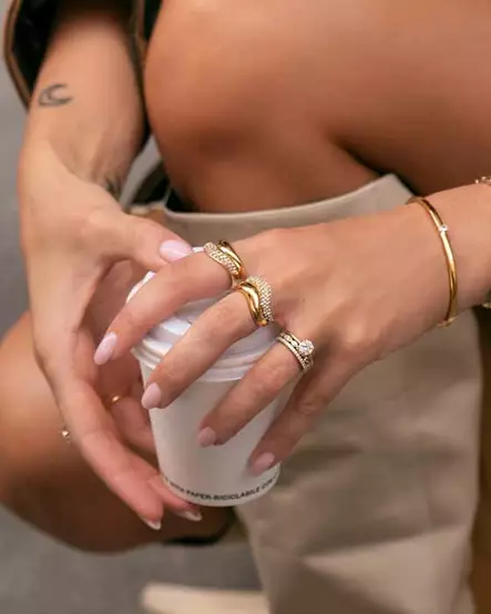 Mockberg x Kenza Sasha Sormus Kullattu MB1737 - Mockberg x Kenza - MB1737 - 2