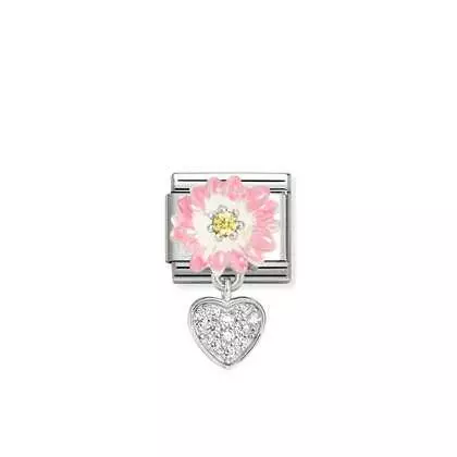 Nomination Classic Pink Daisy Heart - Muotikorut - 33181407 - 1