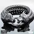 Northern Viking Jewelry Steel Wolf Head Rannekoru NVJRA007 - Teräskorut - NVJRA007 - 1